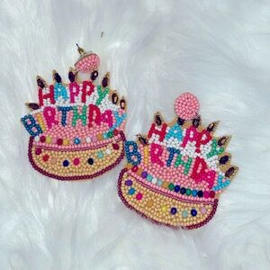 Happy Birthday earrings